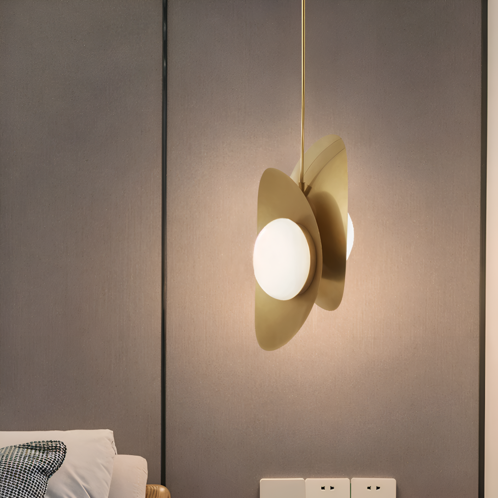 Luxe Pearle Pendelleuchte - Luxuriöse Perlenglaslampe Metall Hängelampe