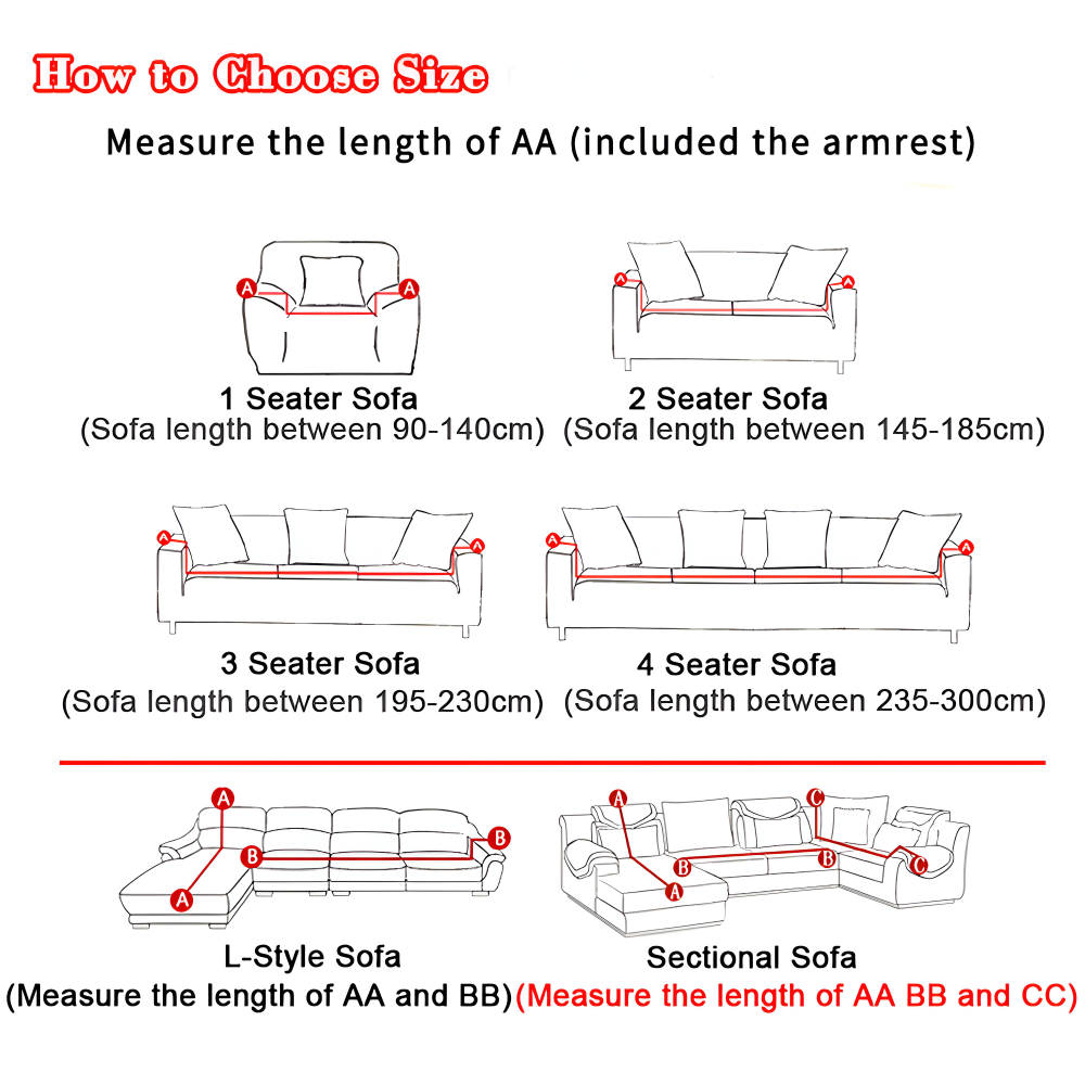 LuxuriFit Sofa Cover - Weicher, Elastischer und Eleganter Bezug für das Sofa