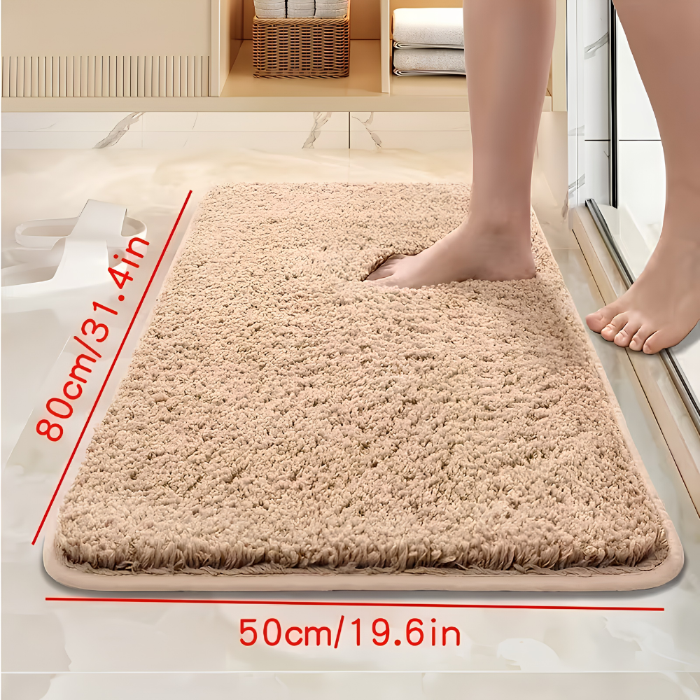 Luxuriöse Mikrofaser Badematte 50x80cm - Weich Rutschfest Schnelltrocknend für Badezimmer