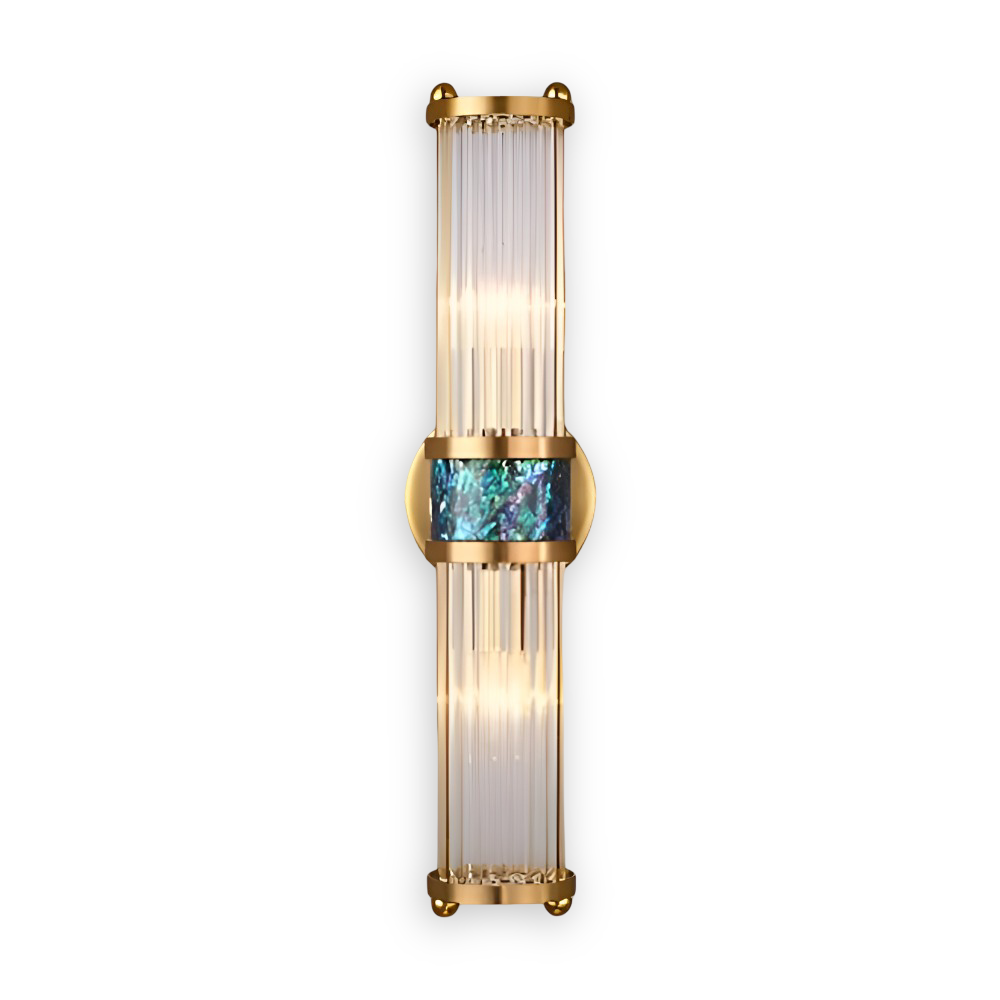 Luxuriöse Goldkristall Wandleuchte - Moderne Gerippte Wandlampe - E14 Wandleuchten LED