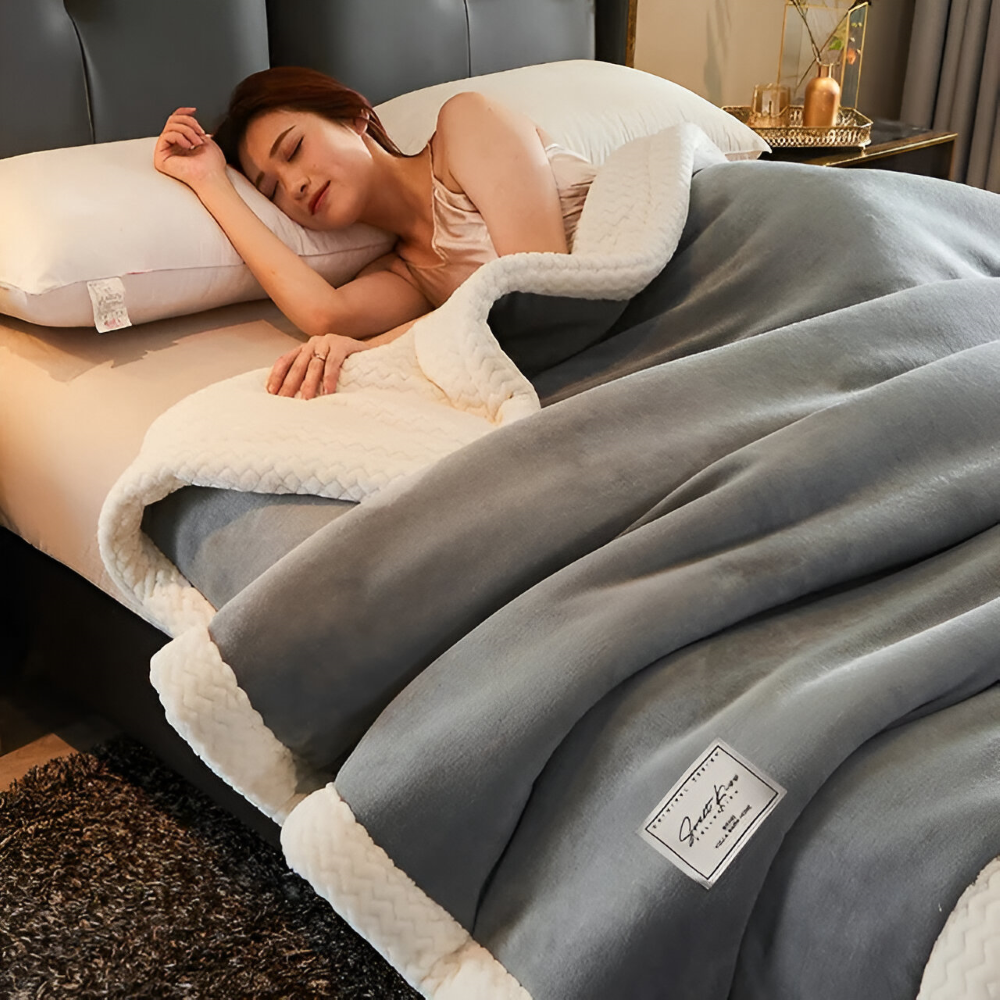 Luxuriöse Dicke Plüsch Fleece Kuscheldecke – Ideale Decke für Komfort und Wärme in jedem Wohnraum