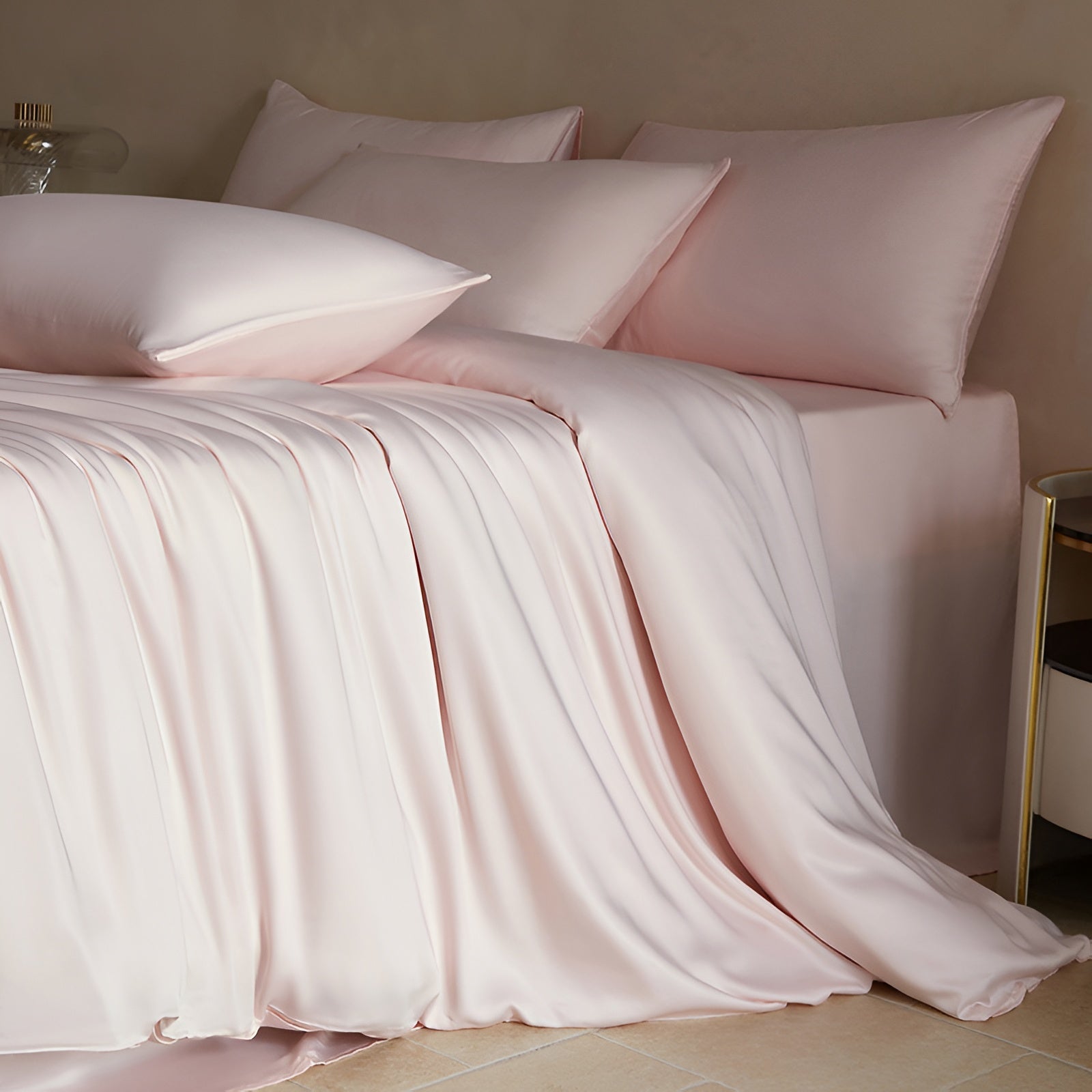 Luxus Bettwäsche Set 3-teilig – Soft Viskose Bettbezug & 2 Kissenbezüge – Atmungsaktiv Bettwäsche