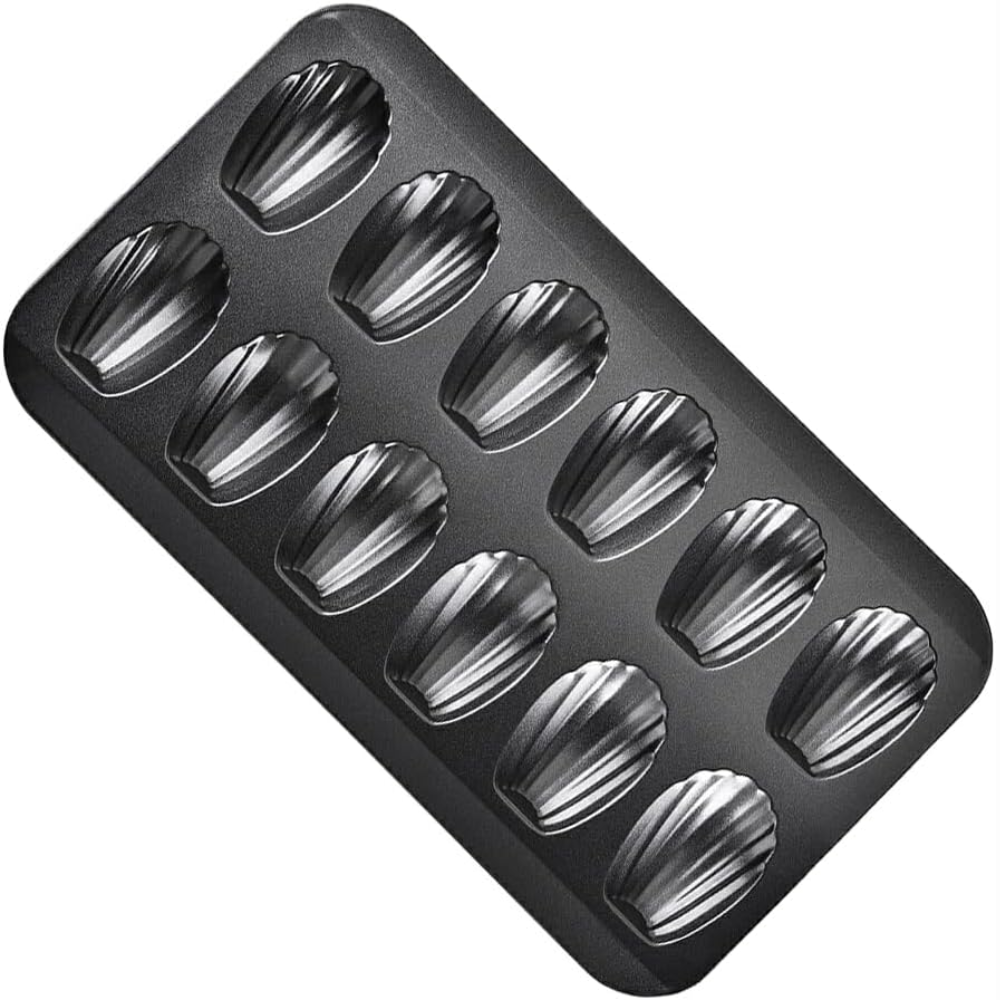 Madeleine Backform aus Kohlenstoffstahl – Antihaft Muschel Kuchenform für Gebäck, Muffins & Backen