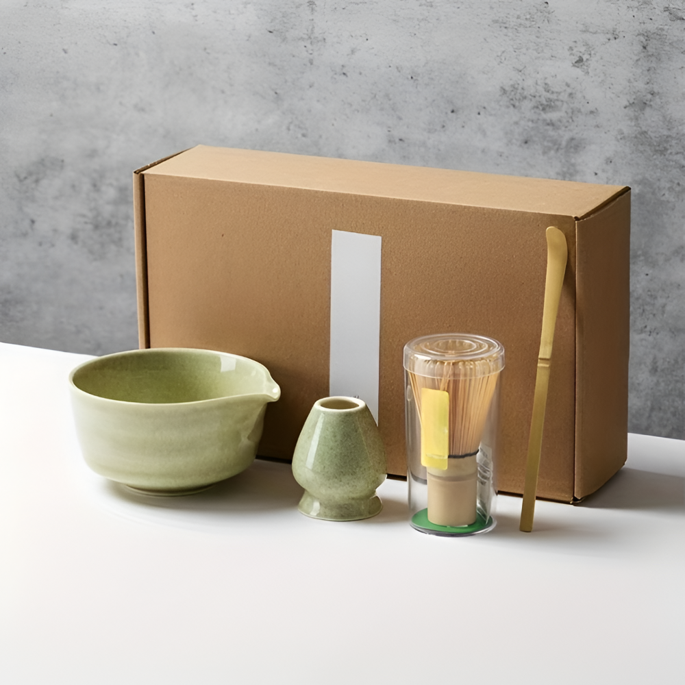 4/5/6-tlg. Matcha Set Kaufen – Keramik & Bambus Tee-Zubehör für Matcha Tee Zeremonien - 8