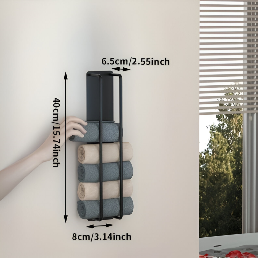 Metallischer Handtuchhalter - Premium Badezimmer Handtuchhalter - Multifunktionaler Badezimmer-Organizer