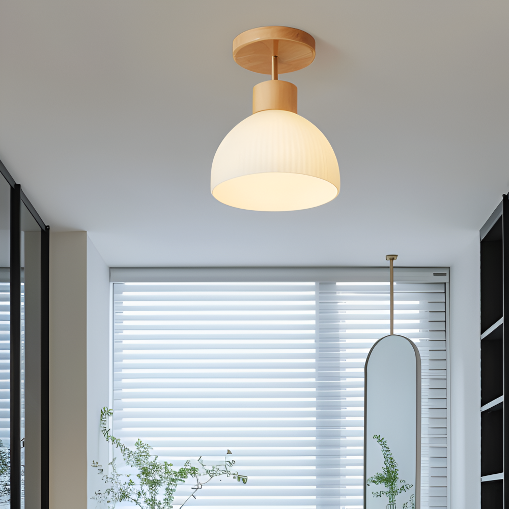 MidFlash - Nordic Aisle Deckenleuchte - Gerippte LED Deckenleuchte aus Glas