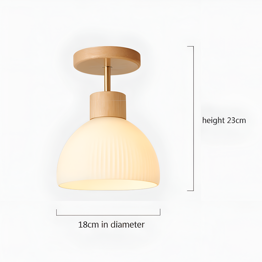 MidFlash - Nordic Aisle Deckenleuchte - Gerippte LED Deckenleuchte aus Glas