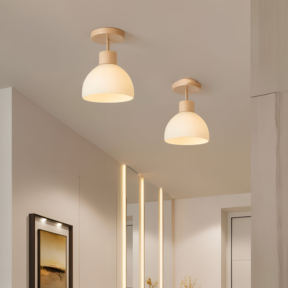 MidFlash - Nordic Aisle Deckenleuchte - Gerippte LED Deckenleuchte aus Glas