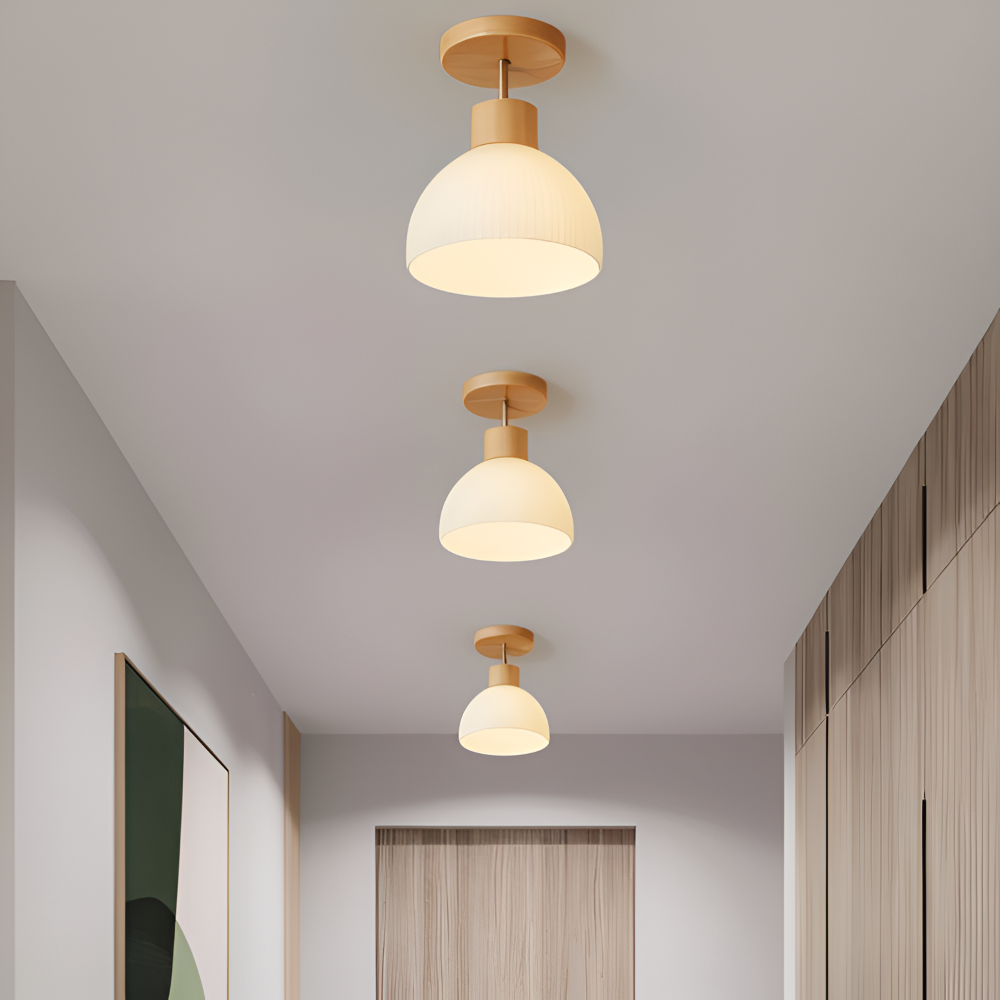 MidFlash - Nordic Aisle Deckenleuchte - Gerippte LED Deckenleuchte aus Glas