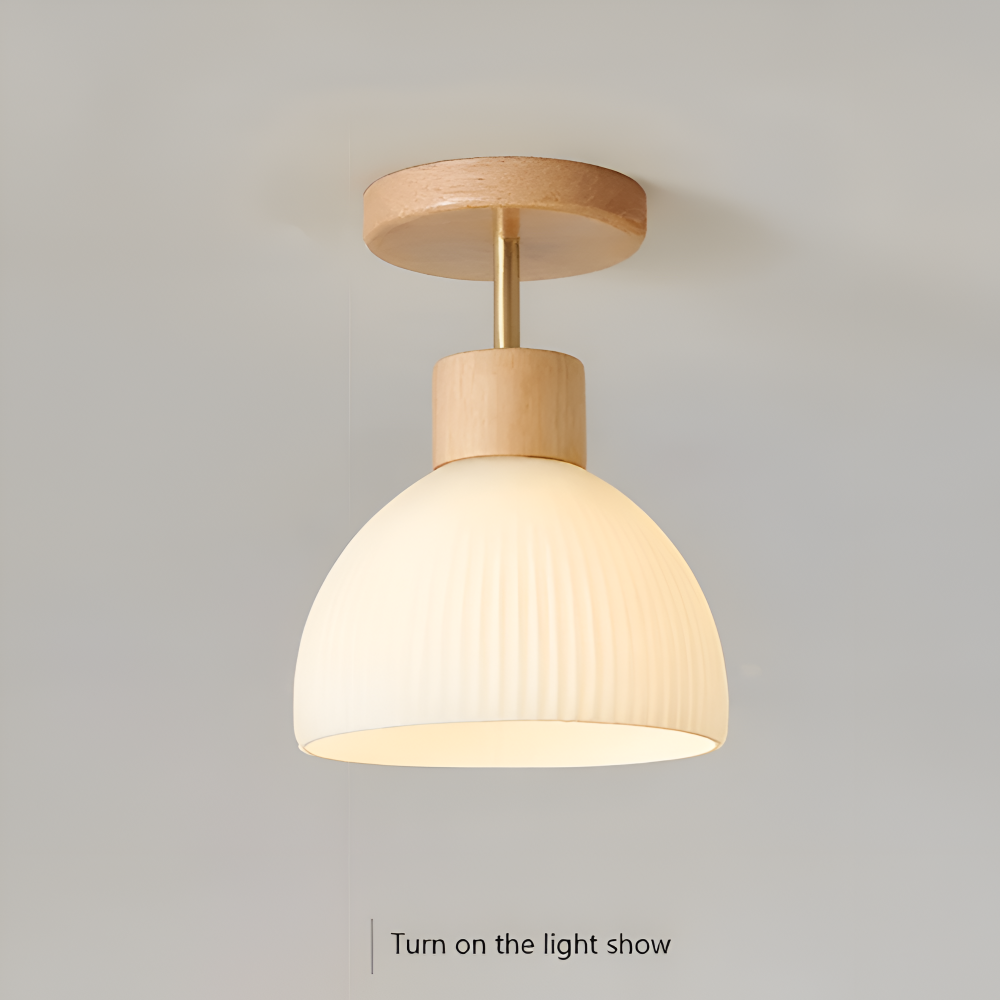 MidFlash - Nordic Aisle Deckenleuchte - Gerippte LED Deckenleuchte aus Glas