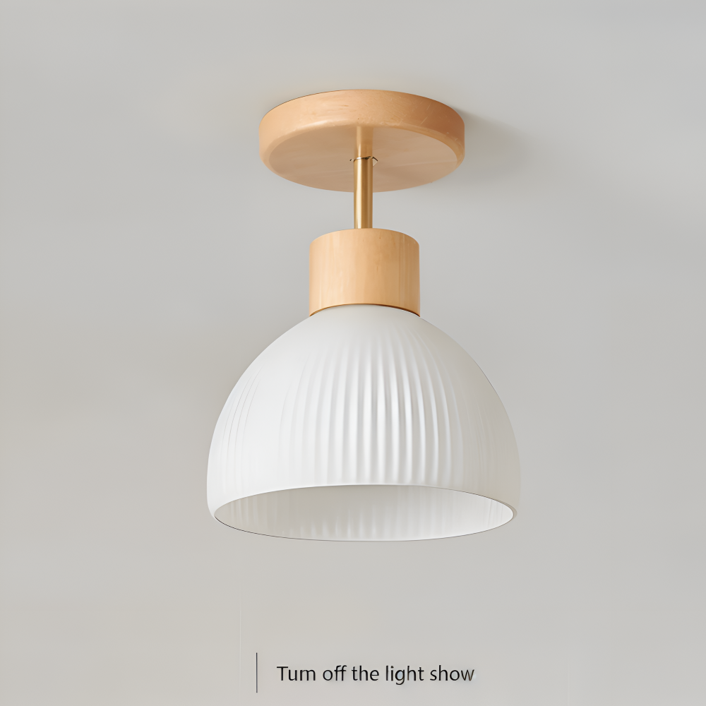 MidFlash - Nordic Aisle Deckenleuchte - Gerippte LED Deckenleuchte aus Glas