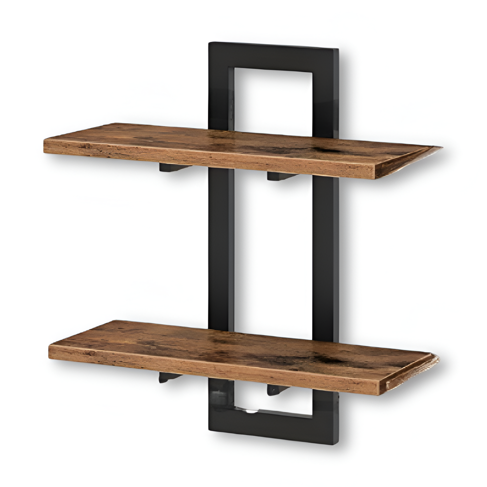 Minimalistische Zwei-Ebenen Wandregal - Wandmontierte Regale für stilvolle Wohnaufbewahrung