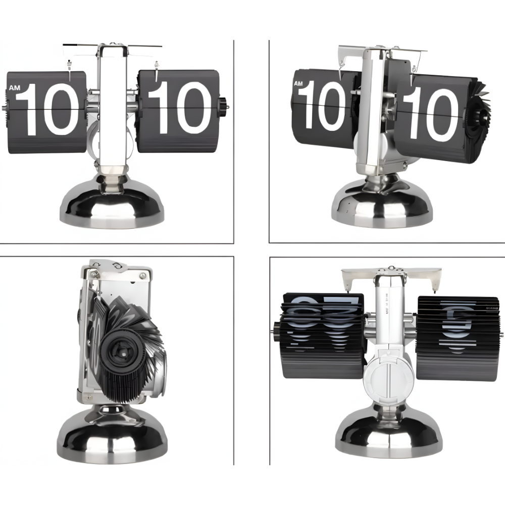 Minimalistische Flip Uhr - Retro Automatisch Blätternde Tischuhr