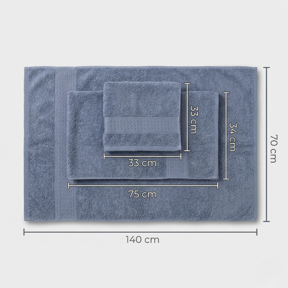 Minimalist 3-Piece Handtuchset - Ultraweiche Bio-Baumwolle in Elegantem Design