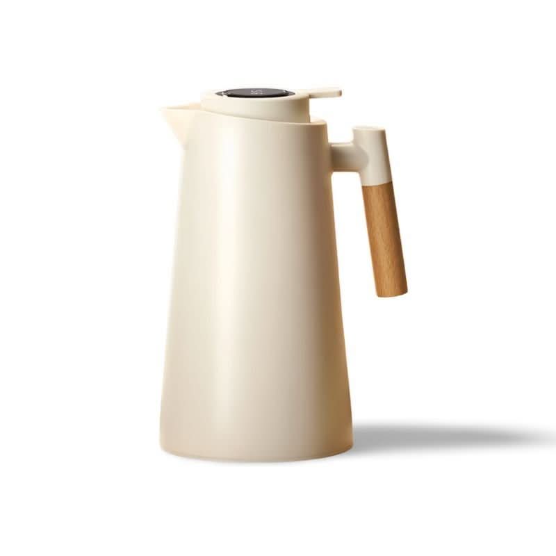 Minimalistische Thermoskanne 1L - Auslaufsicher Elegantes Design für Heiße und Kalte Getränke 6