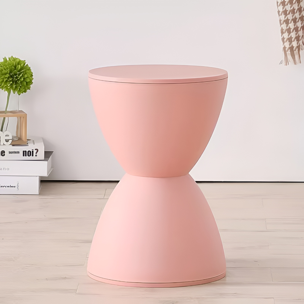 Minimalistischer Kunststoffstuhl - Sanduhrform  Hocker für Modernes Wohnzimmer