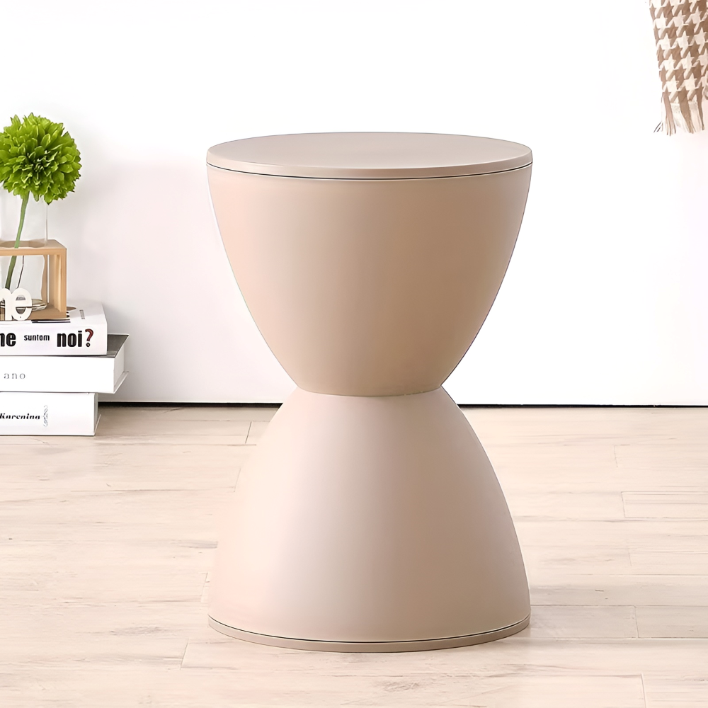 Minimalistischer Kunststoffstuhl - Sanduhrform  Hocker für Modernes Wohnzimmer