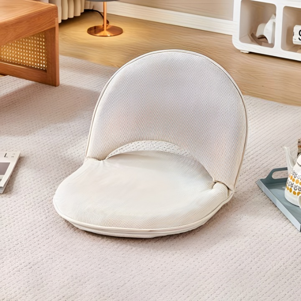 Minimalistischer Ovaler Akzentstuhl - Lammwolle Cord in Grün für Wohnzimmer Decor