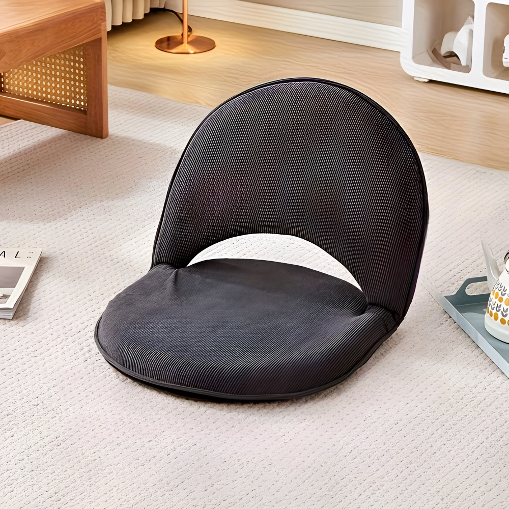 Minimalistischer Ovaler Akzentstuhl - Lammwolle Cord in Grün für Wohnzimmer Decor