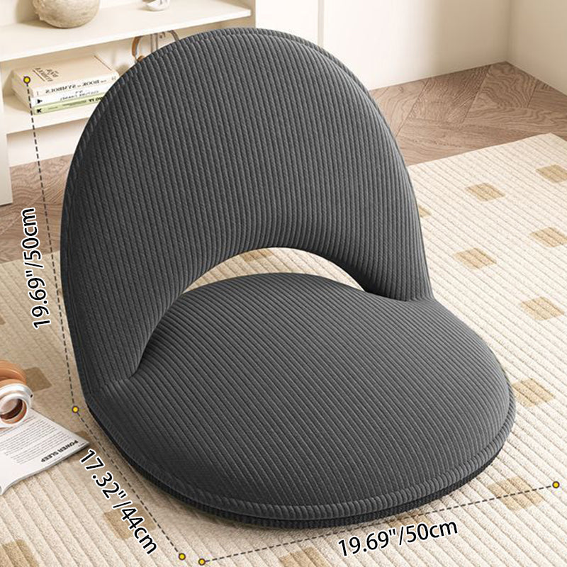 Minimalistischer Ovaler Akzentstuhl - Lammwolle Cord in Grün für Wohnzimmer Decor 4