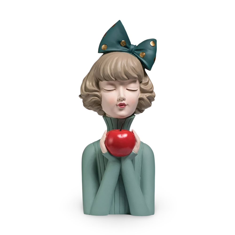 Missy Statuen - Elegante Mädchenfiguren aus Harz mit Haarschleife