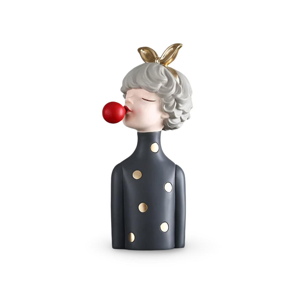 Missy Statuen - Elegante Mädchenfiguren aus Harz mit Haarschleife