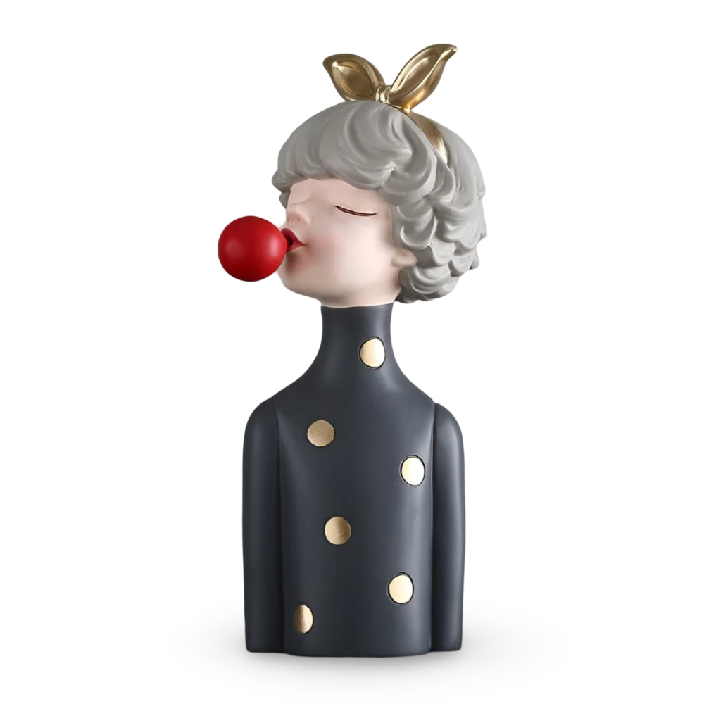 Missy Statuen - Elegante Mädchenfiguren aus Harz mit Haarschleife