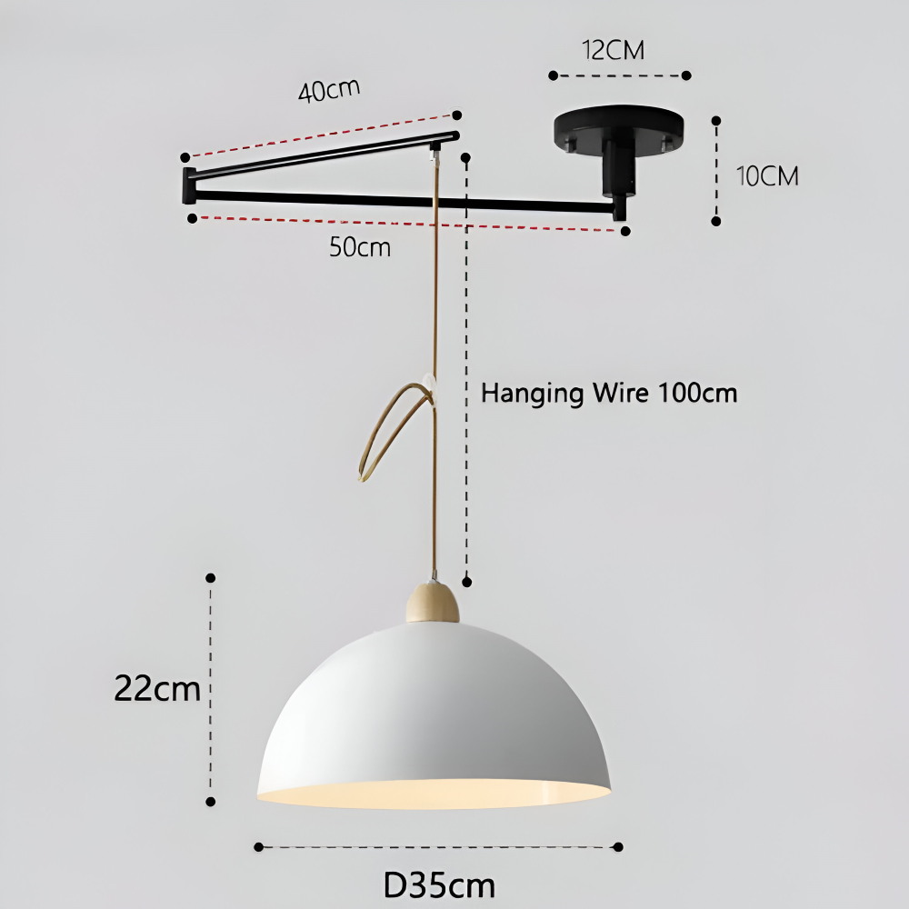 ModerLite Pendelleuchte - Verstellbare Eisen Kuppel Hängelampe