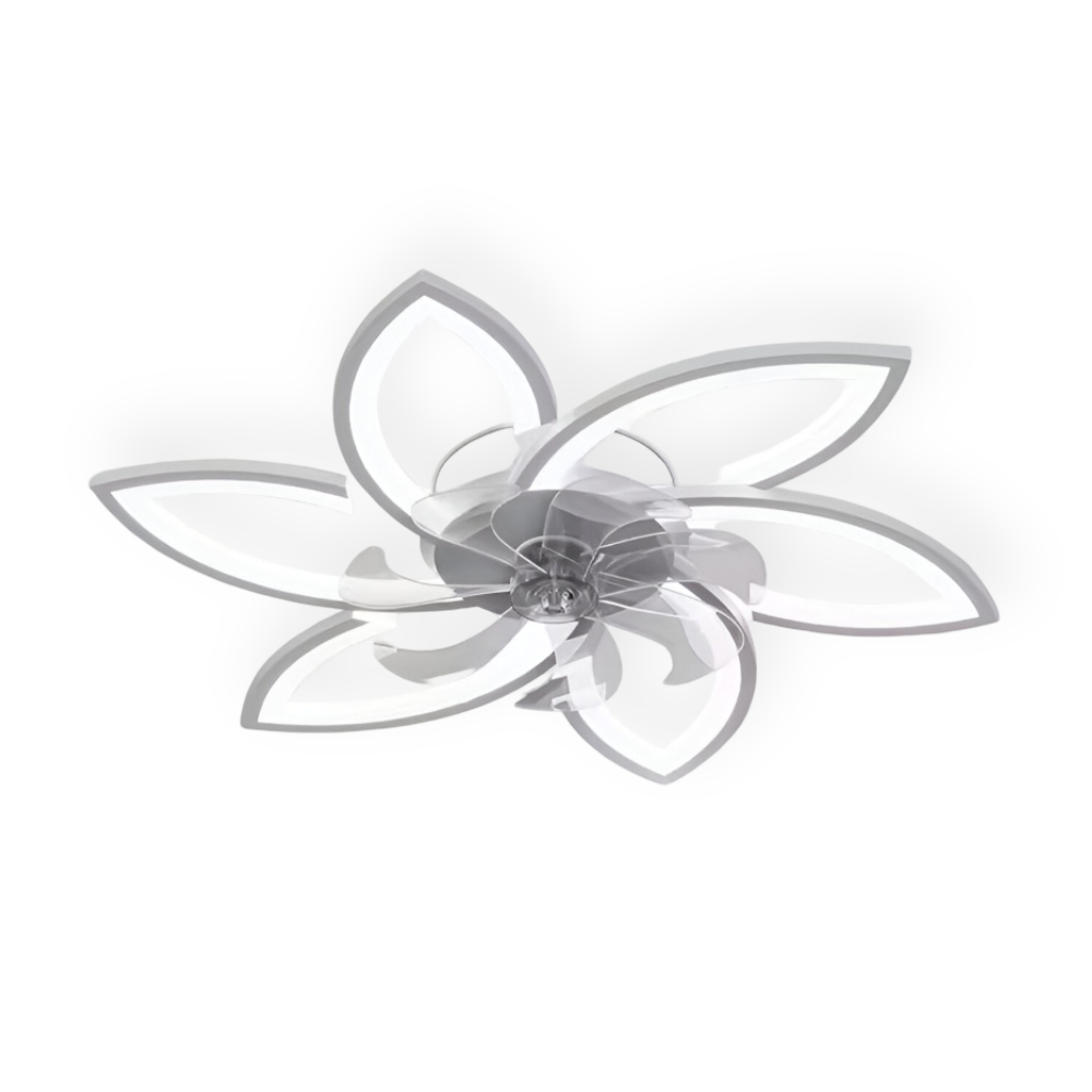 Moderner Schwarzer Deckenventilator mit Licht - Smarte Dimmbare Lampe mit Fernbedienung - 6 Einstellbare Ventilatorgeschwindigkeiten