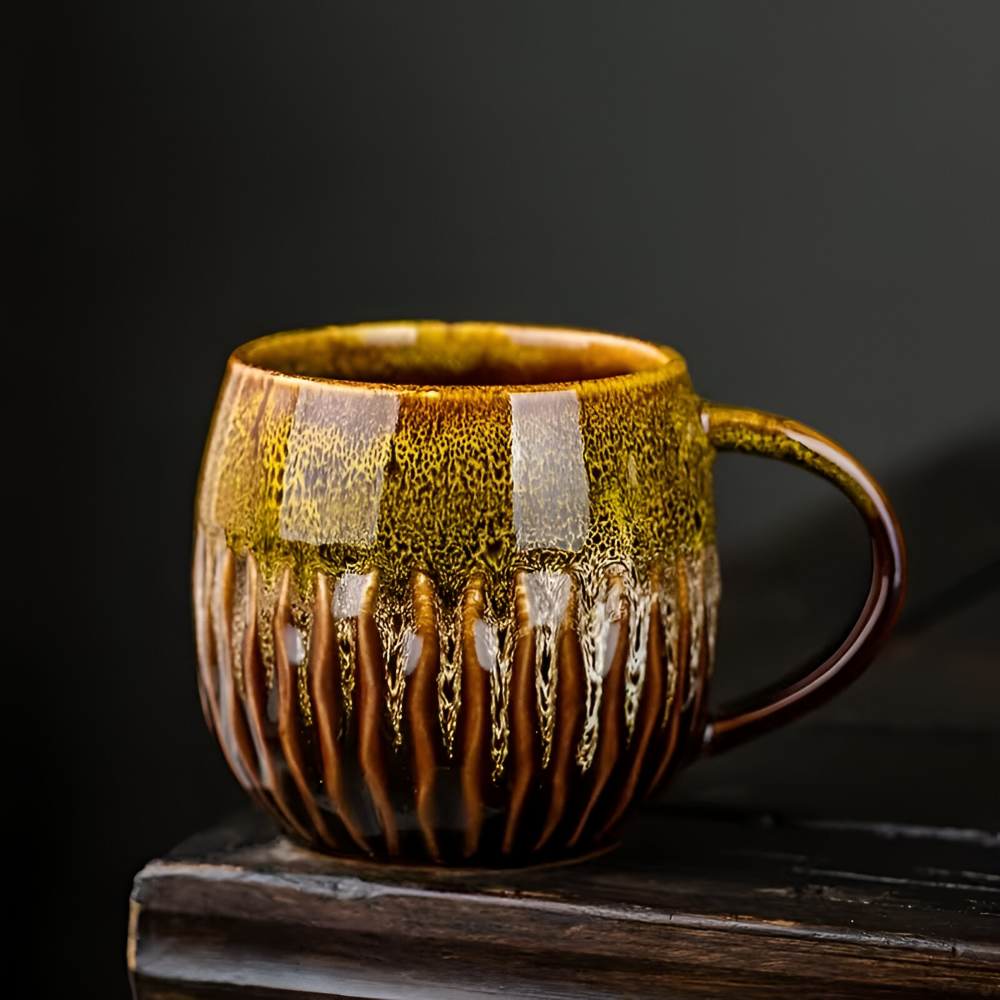 Modern Handgefertigte Keramiktasse 600ml – Großer Kaffeebecher, Nachhaltig, 10,5cm hoch