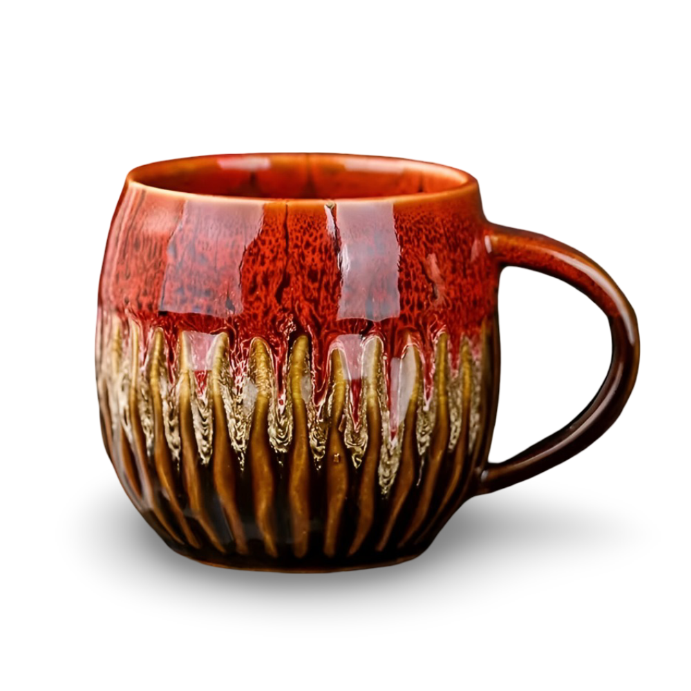 Modern Handgefertigte Keramiktasse 600ml – Großer Kaffeebecher, Nachhaltig, 10,5cm hoch