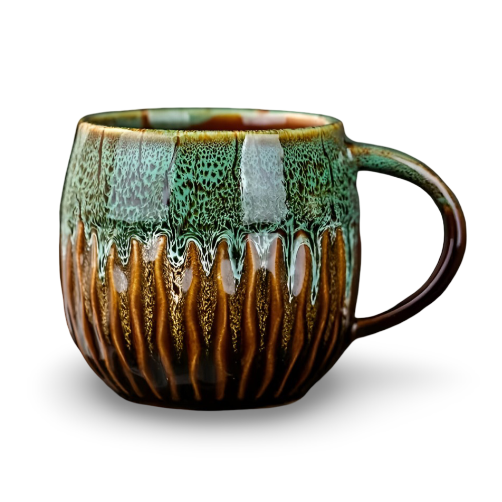 Modern Handgefertigte Keramiktasse 600ml – Großer Kaffeebecher, Nachhaltig, 10,5cm hoch