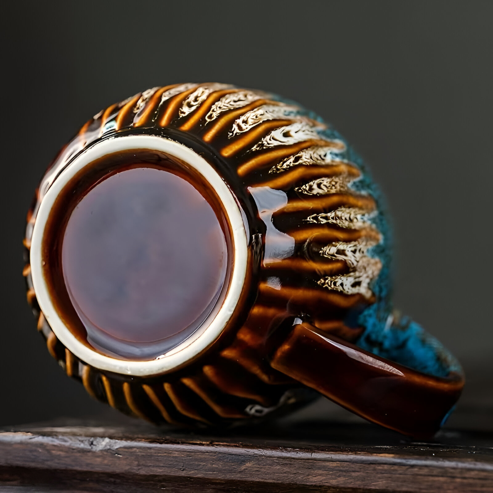 Modern Handgefertigte Keramiktasse 600ml – Großer Kaffeebecher, Nachhaltig, 10,5cm hoch