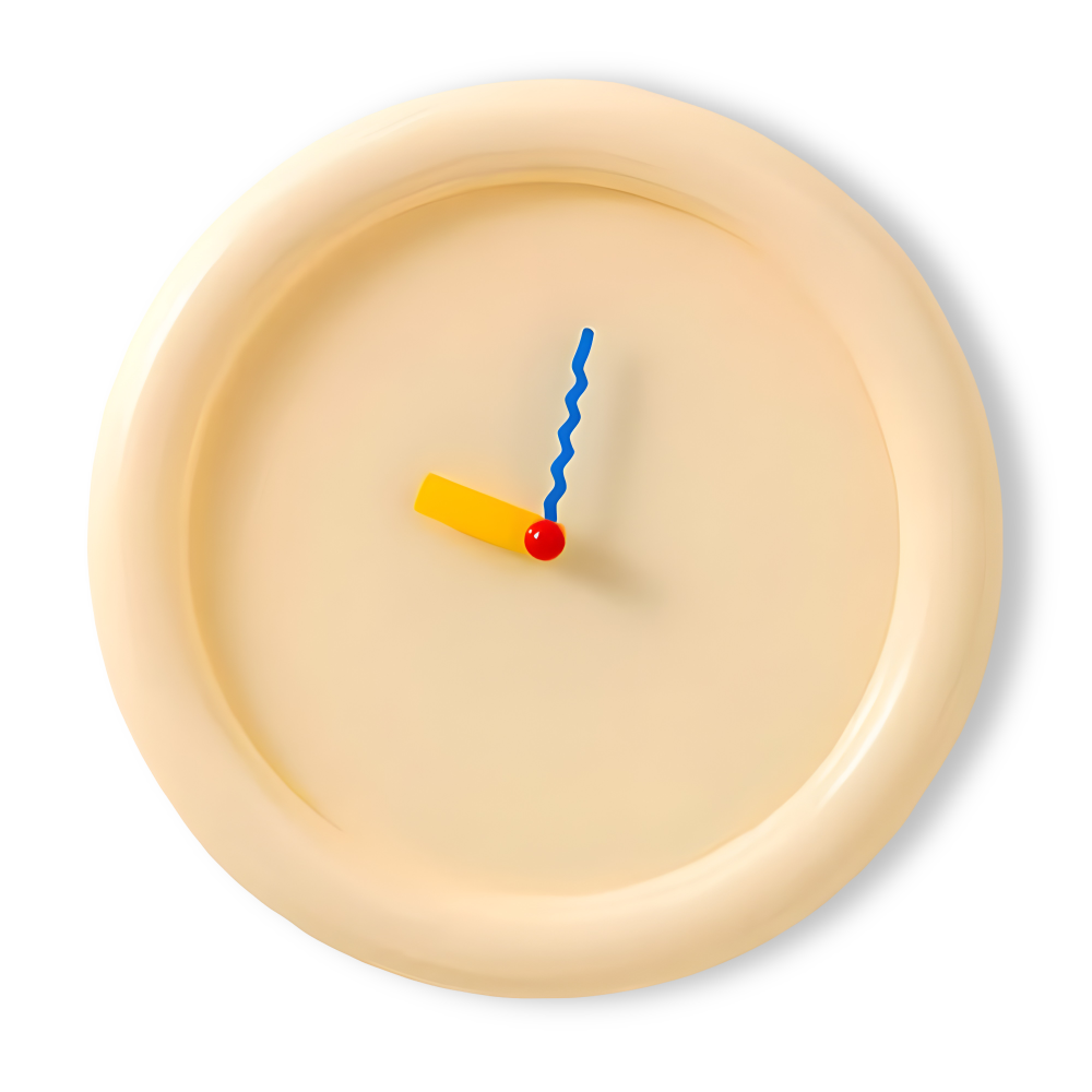 Moderne Design-Wanduhr Ø 30 cm – Kunststoff in verschiedenen Farben für das Wohnzimmer