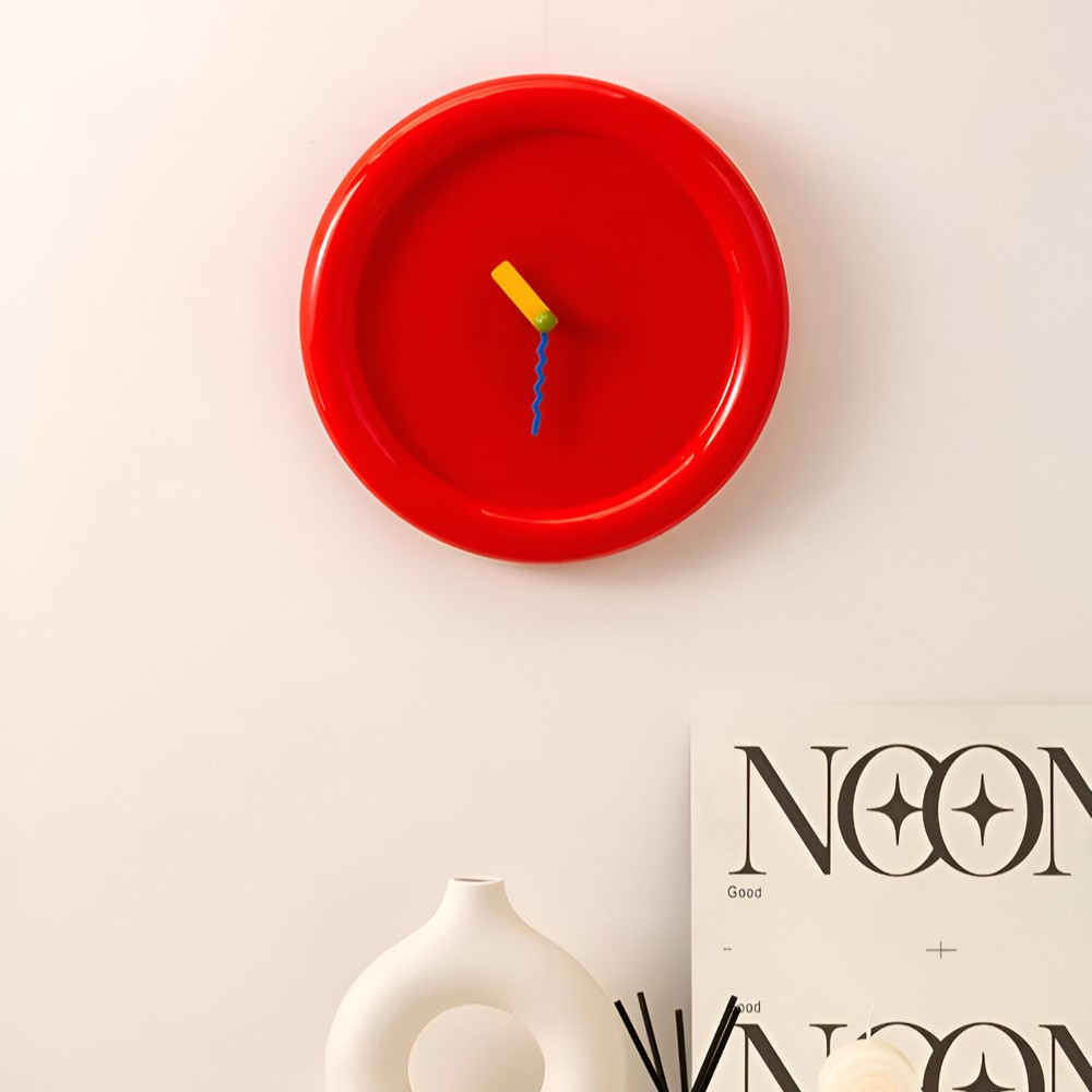Moderne Design-Wanduhr Ø 30 cm – Kunststoff in verschiedenen Farben für das Wohnzimmer