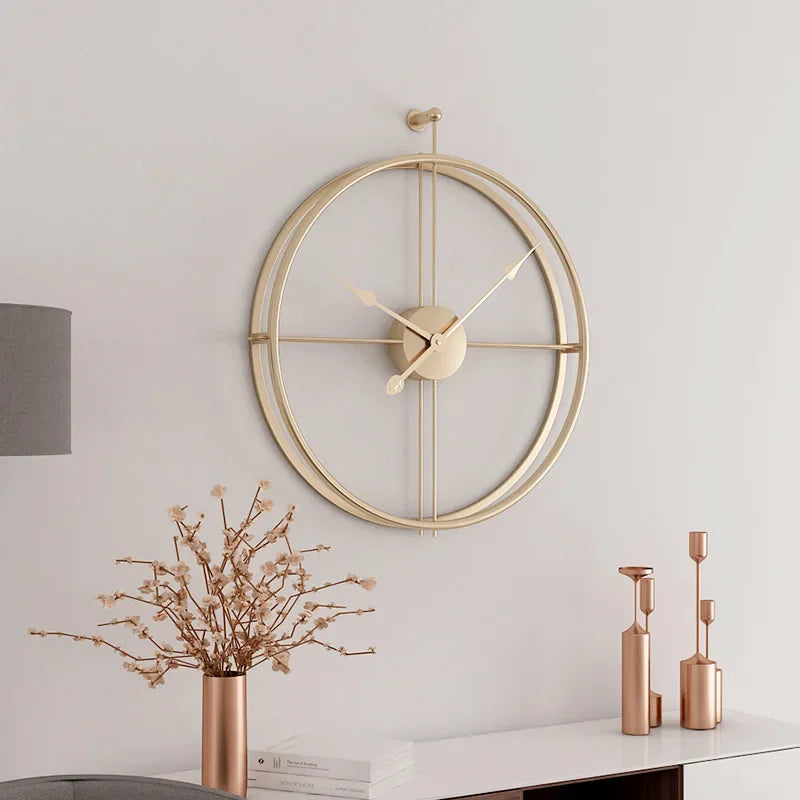 Moderne Künstlerische Wanduhr aus Holz und Metall - Großes Design für Stilvollen Wohnraum 2