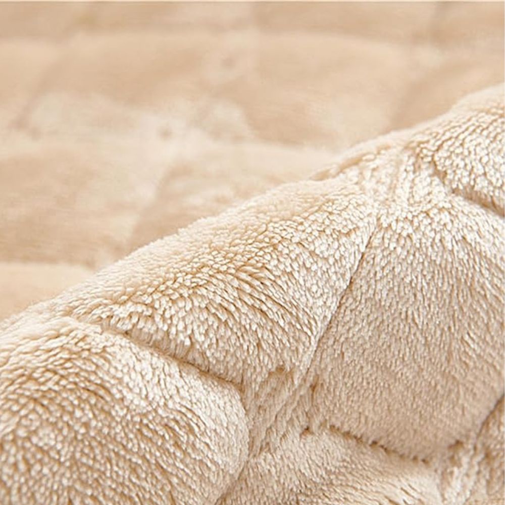 Moderne Mikrofaser Liegesesselbezug - Kuscheliger Snug Grid Stil in Dunkelgrau für Wohnräume 3