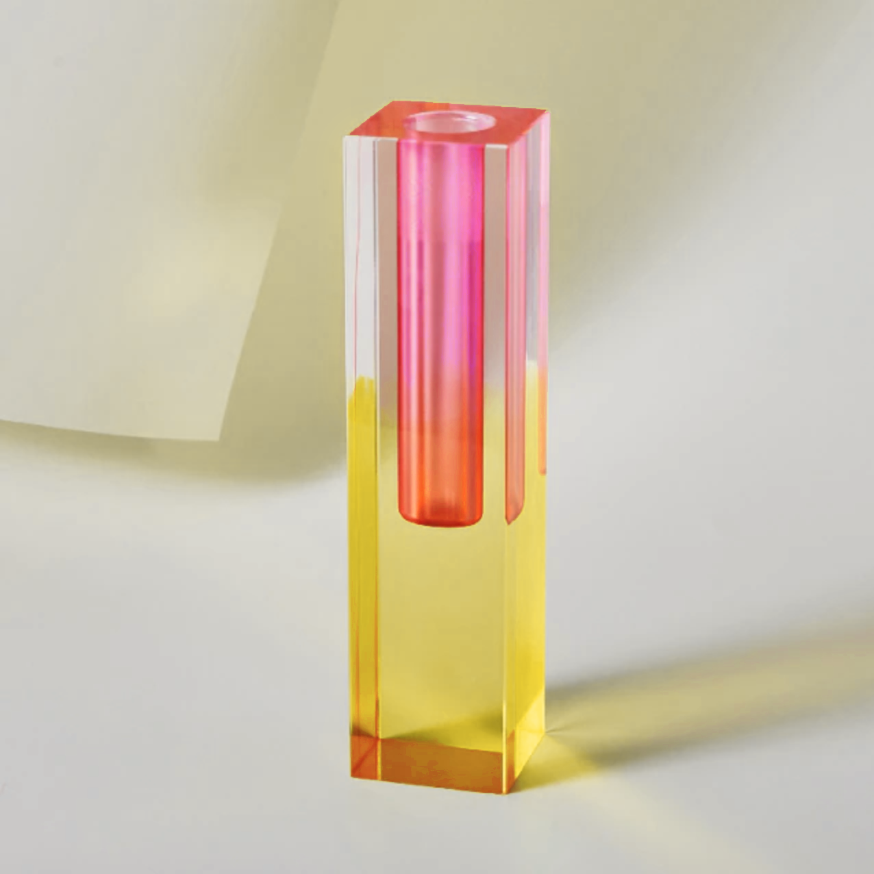 Moderne Prisma-Acrylvase - Regenbogenfarben Zylinder für Kreative Blumenarrangements 19