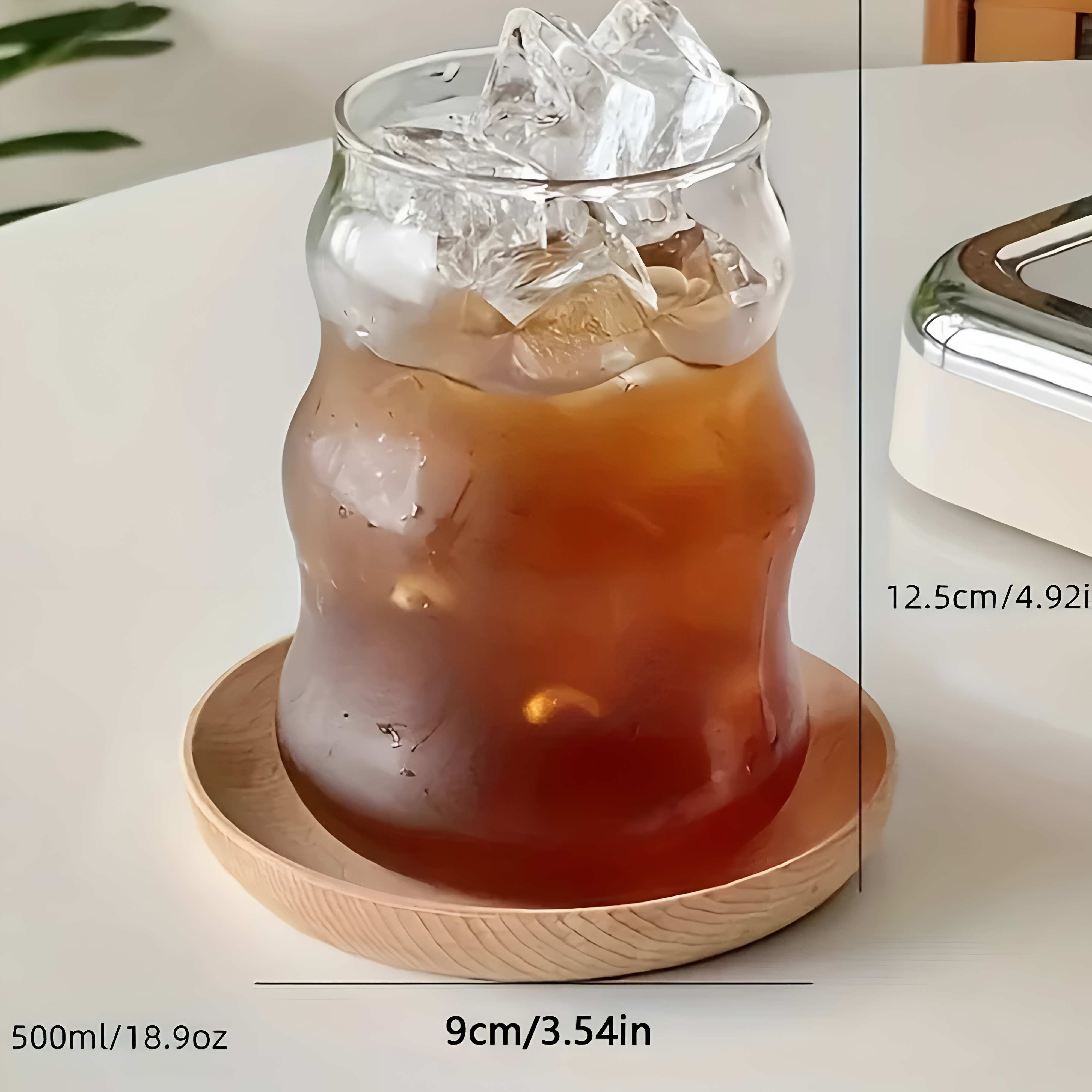 Moderne Transparente Glasbecher - Set von 6 Wärmebeständige Tumbler für Tee, Saft und Kaffee