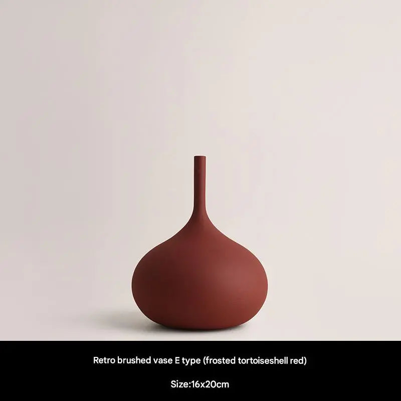 Morandi-Stil Handgebürstete Keramikvase - Elegante Weiße Porzellan Blumenvase für Stilvolle Dekoration 0