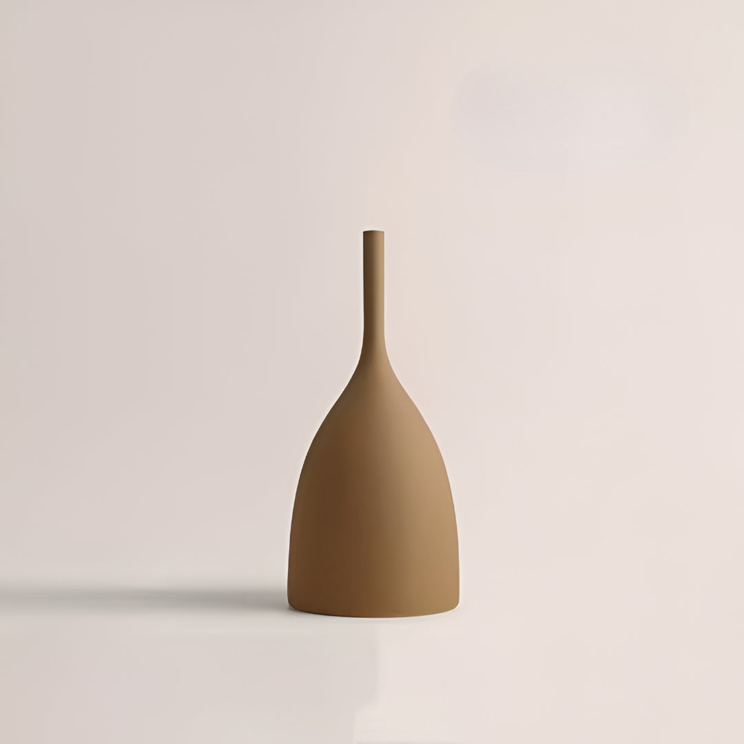 Morandi-Stil Handgebürstete Keramikvase - Elegante Weiße Porzellan Blumenvase für Stilvolle Dekoration