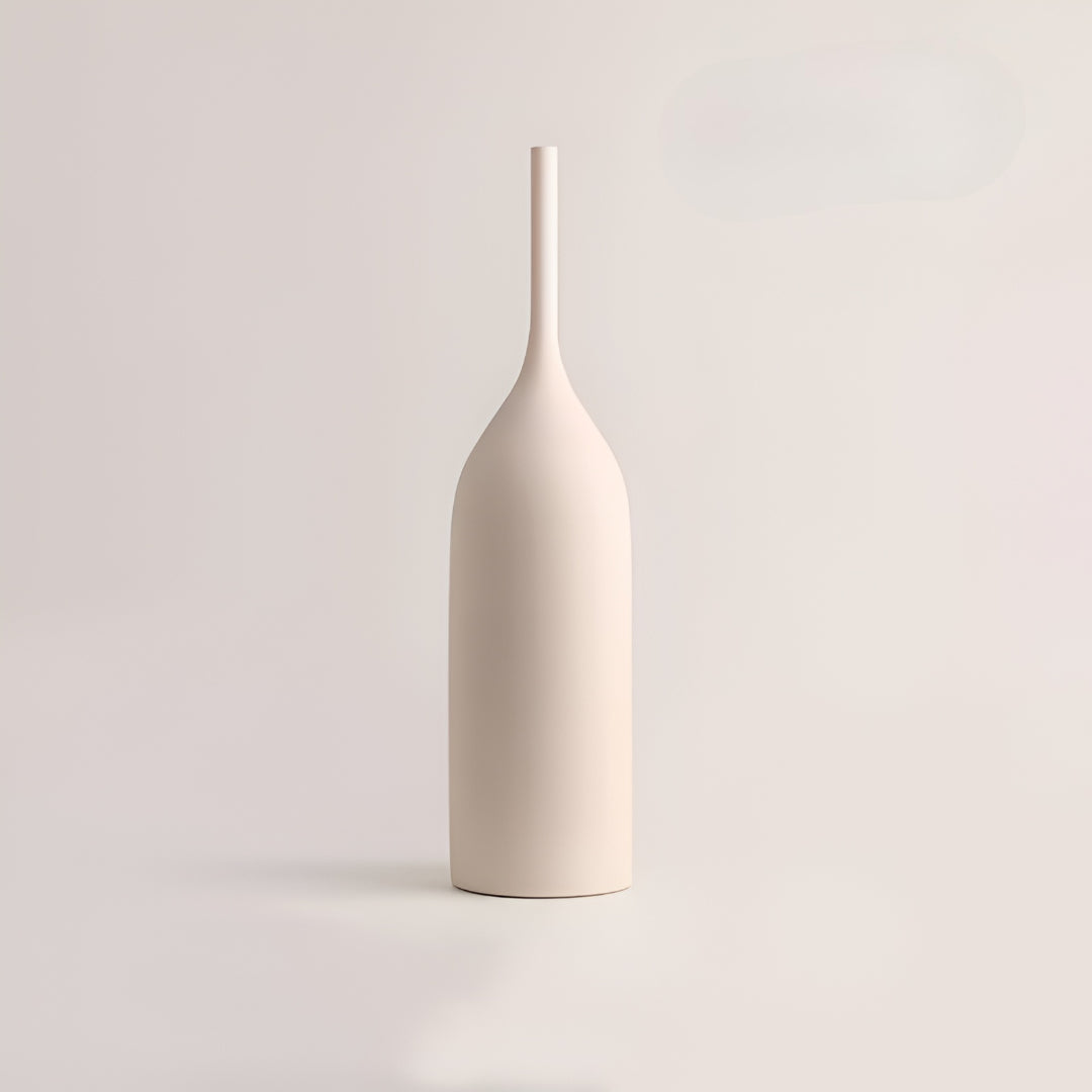 Morandi-Stil Handgebürstete Keramikvase - Elegante Weiße Porzellan Blumenvase für Stilvolle Dekoration