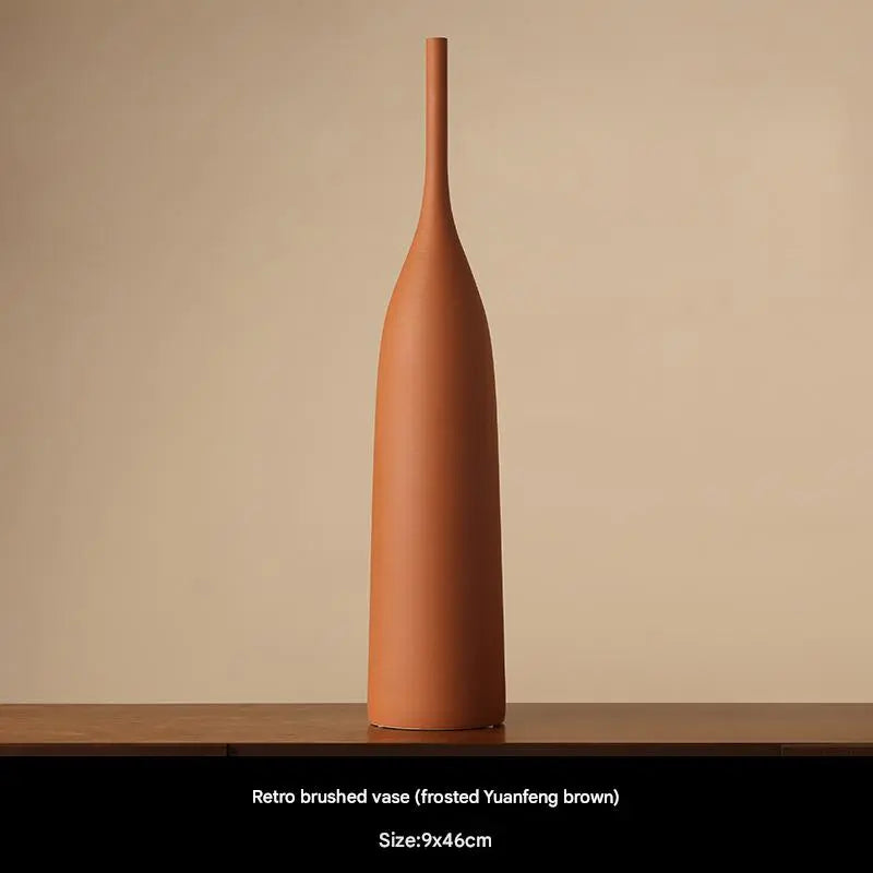 Morandi-Stil Handgebürstete Keramikvase - Elegante Weiße Porzellan Blumenvase für Stilvolle Dekoration 8