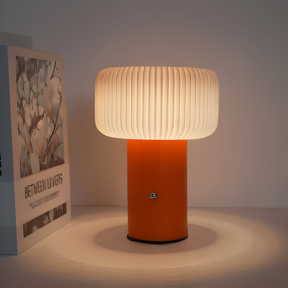 Mush Tischlampe - Stilvolles Geripptes Pilz Nachtlicht - Farbwechselnde Lampe