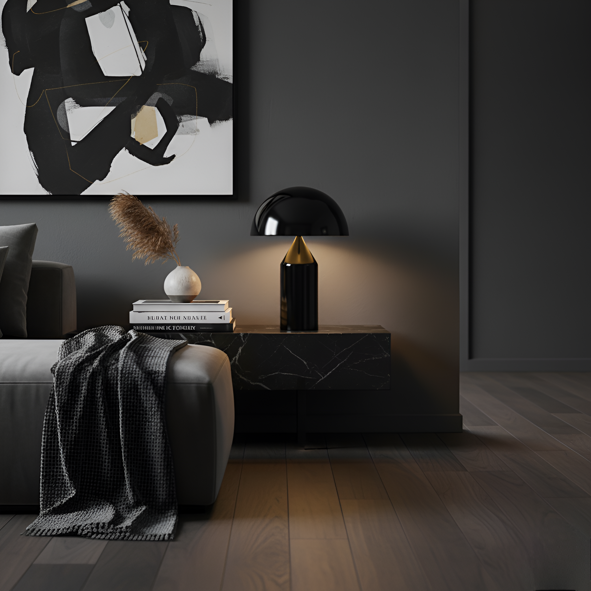 Pilz Tischlampe mit Touch-Schalter