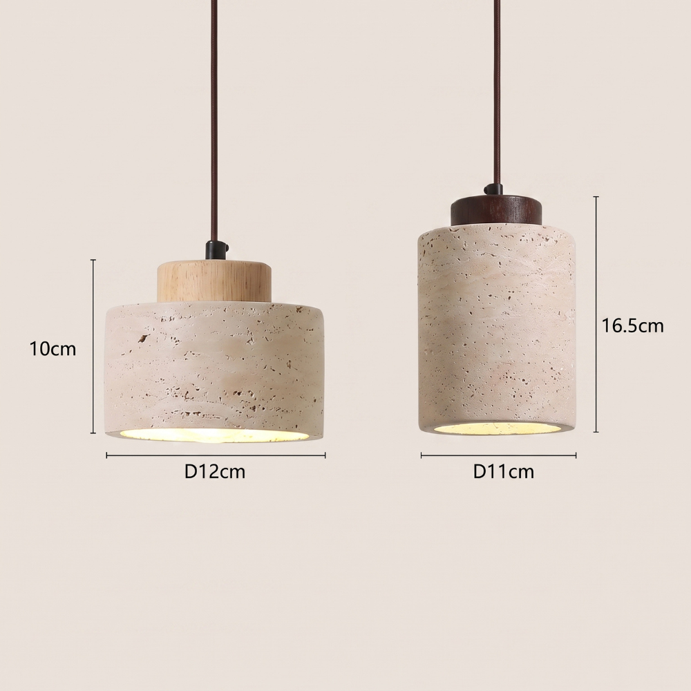 Natürliche Travertin Pendelleuchte - Nordic Minimalistische Hängelampe für Küche & Esszimme