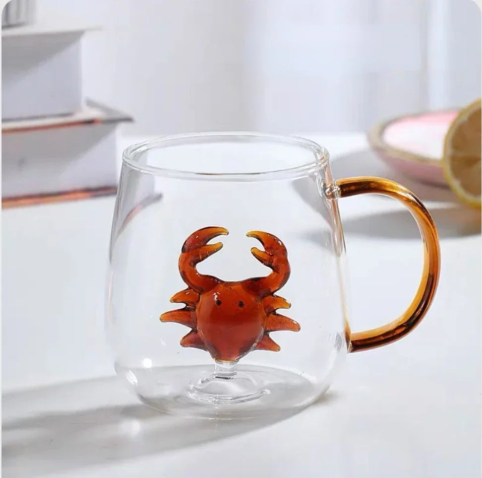 Niedliche Cartoon Tierform Tasse - Hochwertiges Borosilikatglas für Kaltgetränke, 1 Stück 11
