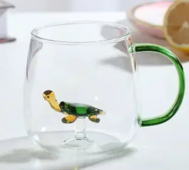 Niedliche Cartoon Tierform Tasse - Hochwertiges Borosilikatglas für Kaltgetränke, 1 Stück 13