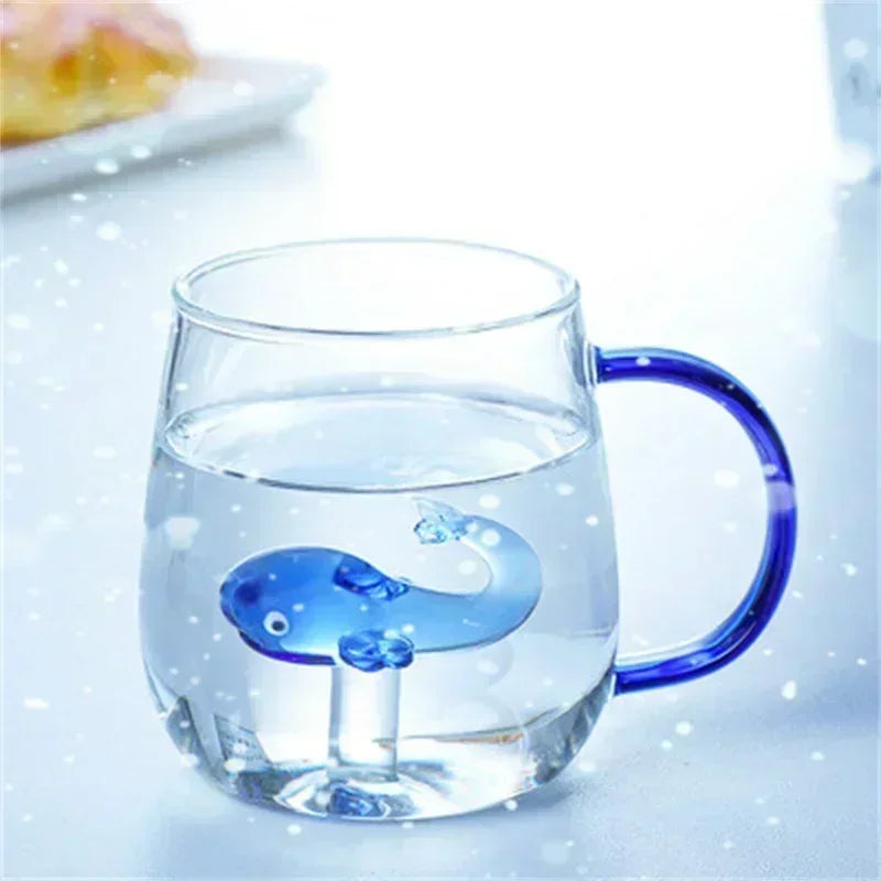 Niedliche Cartoon Tierform Tasse - Hochwertiges Borosilikatglas für Kaltgetränke, 1 Stück 4