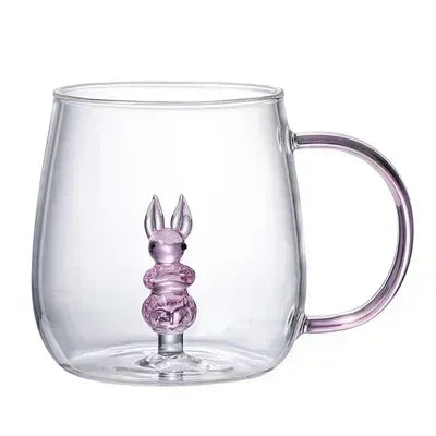 Niedliche Cartoon Tierform Tasse - Hochwertiges Borosilikatglas für Kaltgetränke, 1 Stück 6